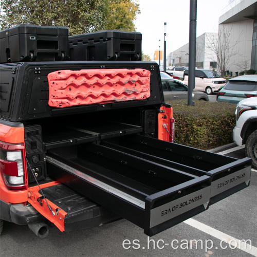 Cajones dobles del sistema de cajones de almacenamiento de la plataforma del camión de aluminio